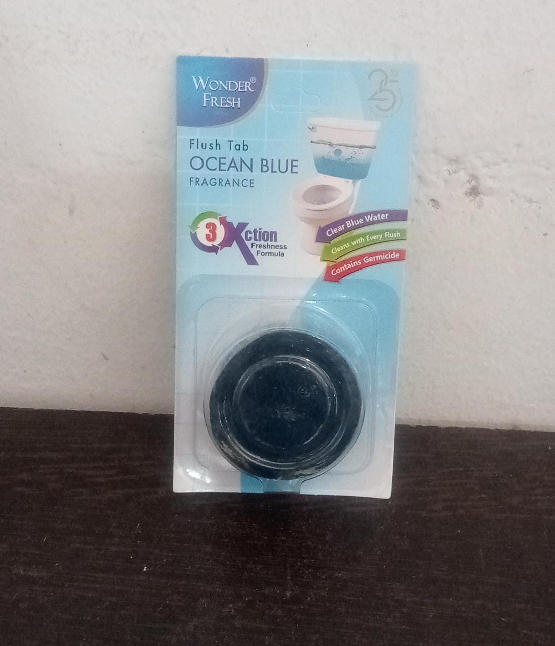 50 grams ocean blue toilet cleaner tab for maintaining hygiene. 50 grams ocean blue toilet cleaner tab for maintaining hygiene.
